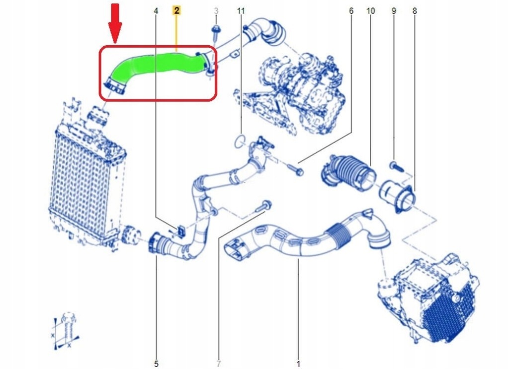 Купить Труба пабтрубок  шланг turbo интеркулер к renault dacia 1.3 tce 144607725r