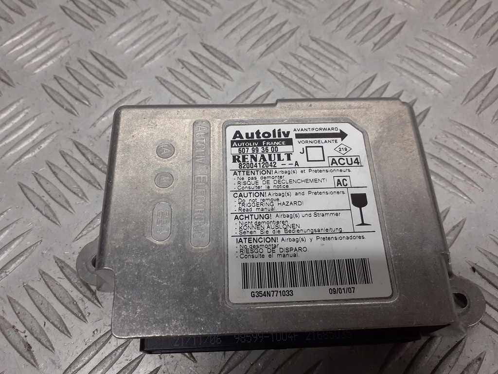 фото №3, Модуль подушка безопасности renault scenic ii
