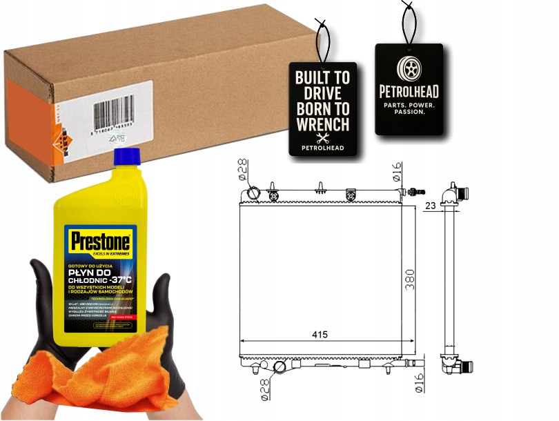 фото №1, Радіатор двигуна wody citroen c2 c2 enterprise c3 i #petrolhead pro+ kit5