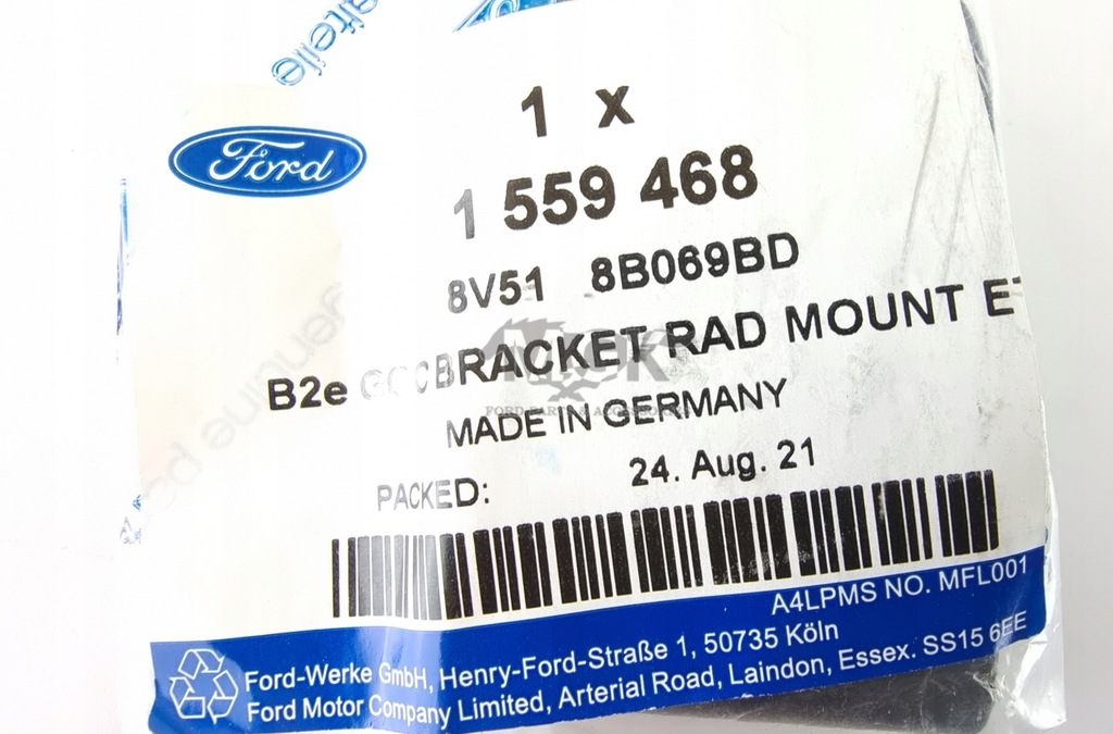 фото №15, Кронштейн верхній радіатора rh lh ford fiesta mk7 ka+