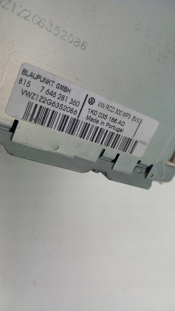 фото №3, Vw golf v радио cd 1k0035186ad