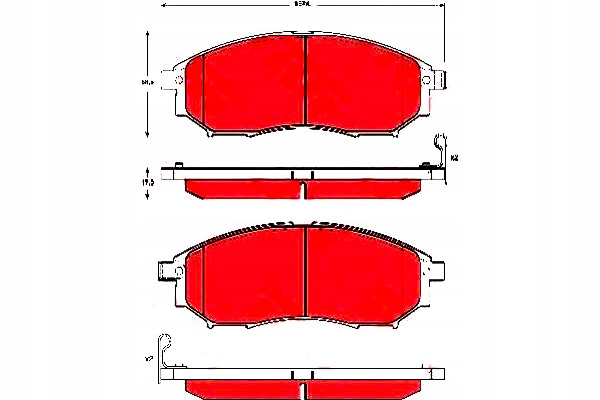 фото №1, Trw gdb3392 набор тормозных колодок тормозных, тормоза дисковые