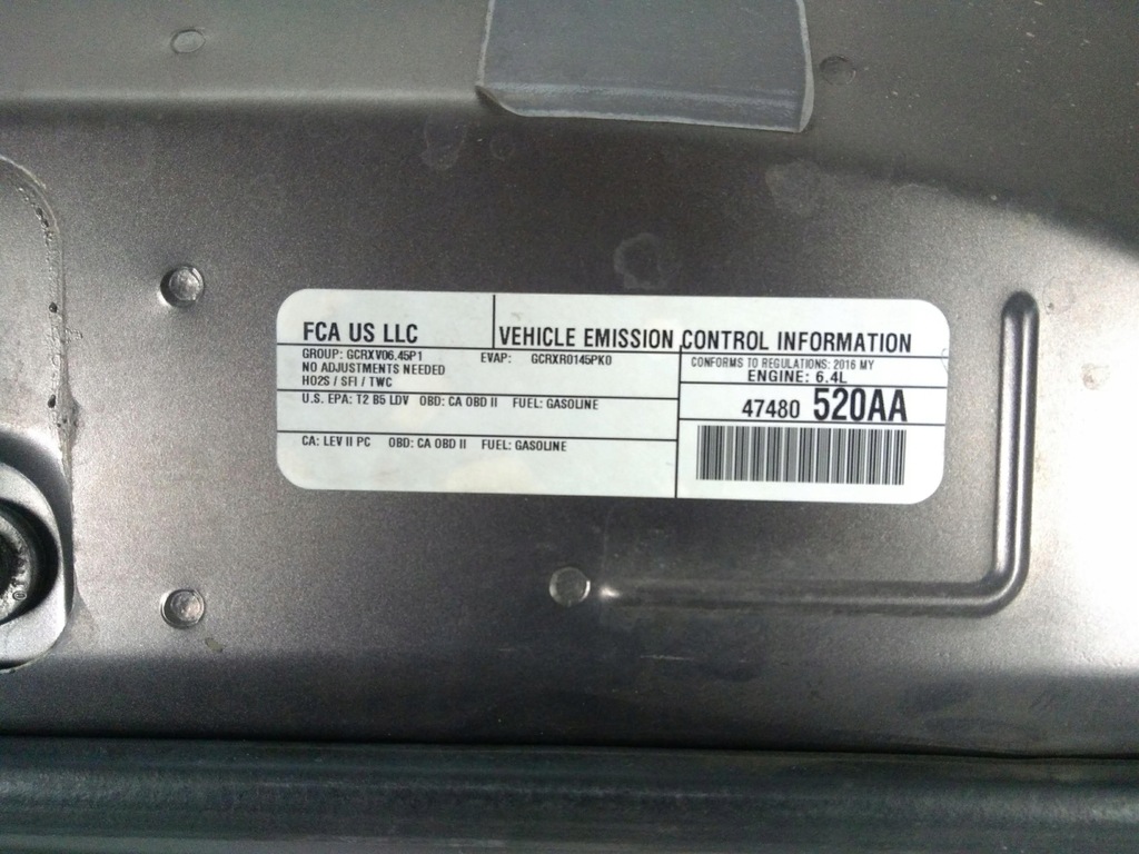 фото №7, Dodge challenger 2015+ lift капот крышка двигателя