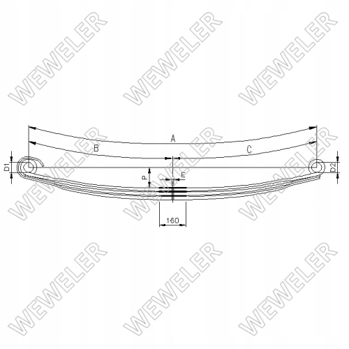 фото №1, Ресора mercedes f020t671za75, o.e. 9443200302