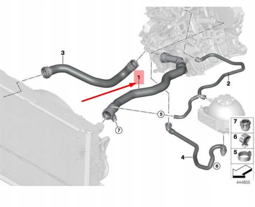 фото №8, Bmw 1 f21 пабтрубок  охлаждающий головки цилиндров 17128602027 oem