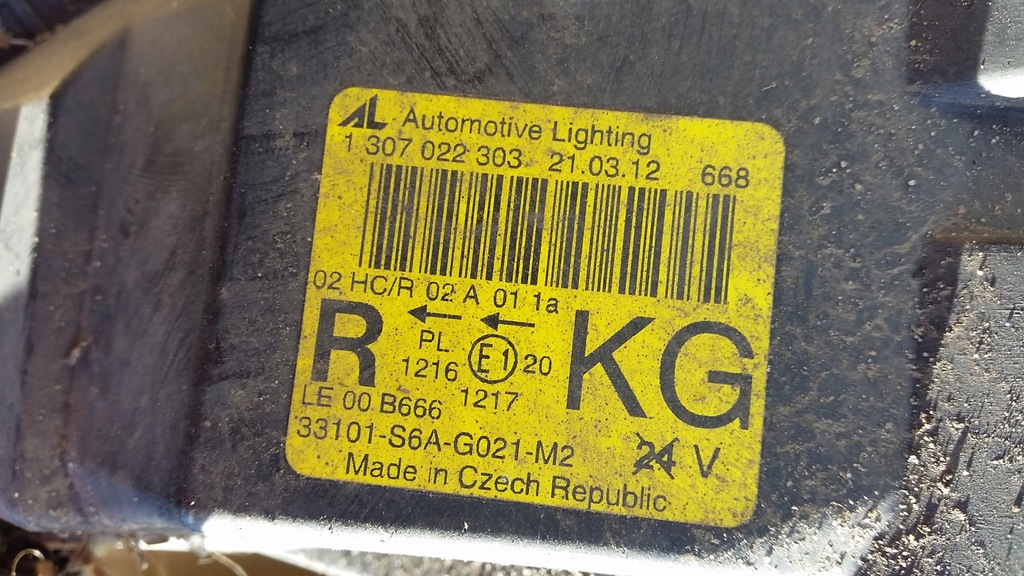 фото №6, Honda civic vii hb лампа ліва lub права перед