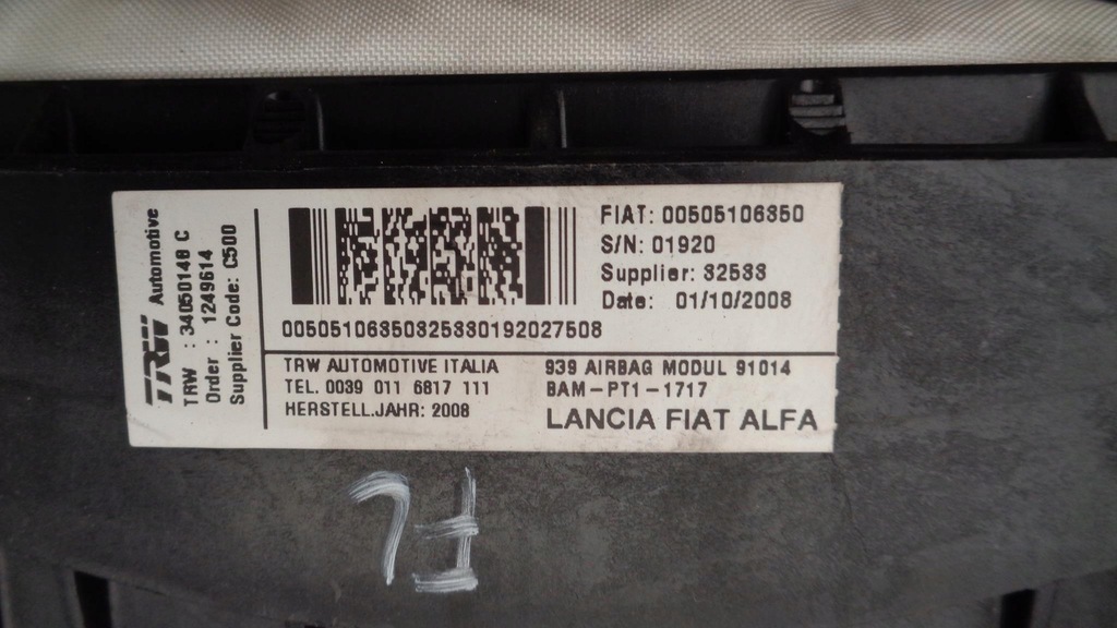 фото №13, Приборная панель консоль подушки безопасности ремни alfa romeo 159 lift