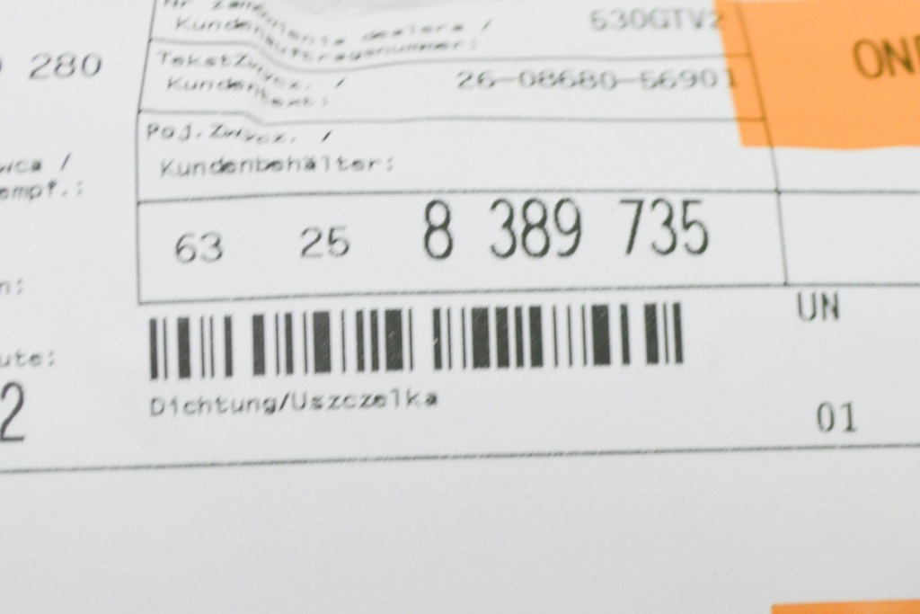 фото №5, Bmw z3 e36 прокладка третього світло стоп-сигнал 8389735 nowa оригінальна 63258