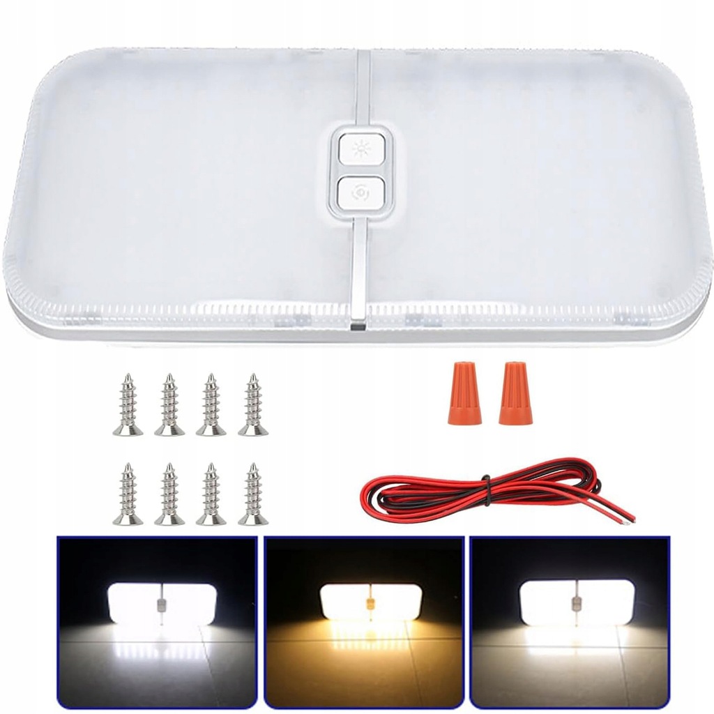 фото №1, Лампа led внутрішня стельова do автомобіля rv ściemniane з вимикач 12v