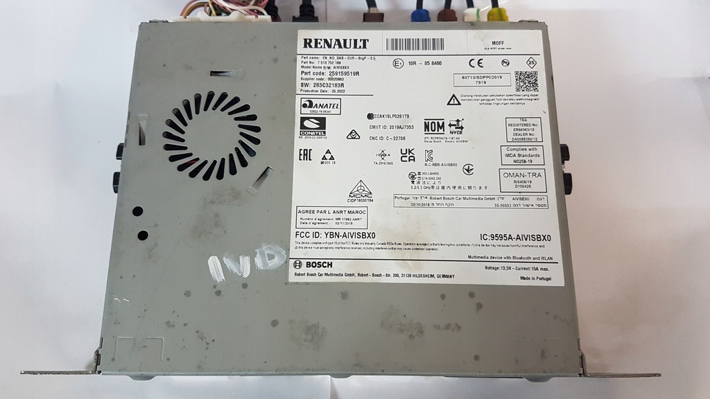 фото №2, Радио заводской renault clio v megane iv