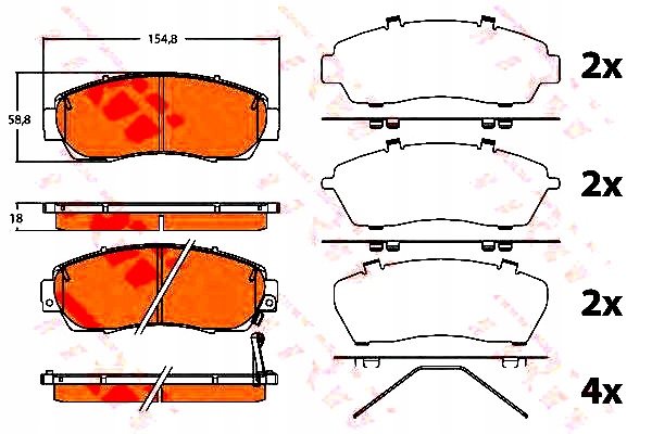 фото №1, Гальмівні колодки гальмівні honda перед cr-v 12- 2,2i-dtec tr