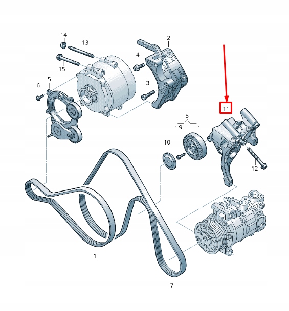 фото №1, Audi tt fv a/c compressor кронштейн 059145169cl