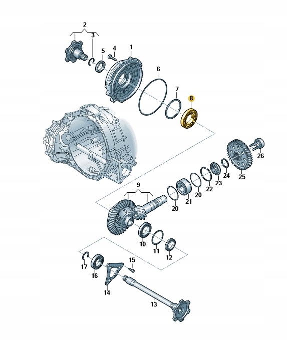 фото №3, Nowe оригинальные подшипник полуось правое 0b1409422d