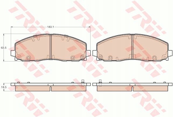 фото №3, Trw гальмівні колодки гальмівні перед fiat freemont vw routan