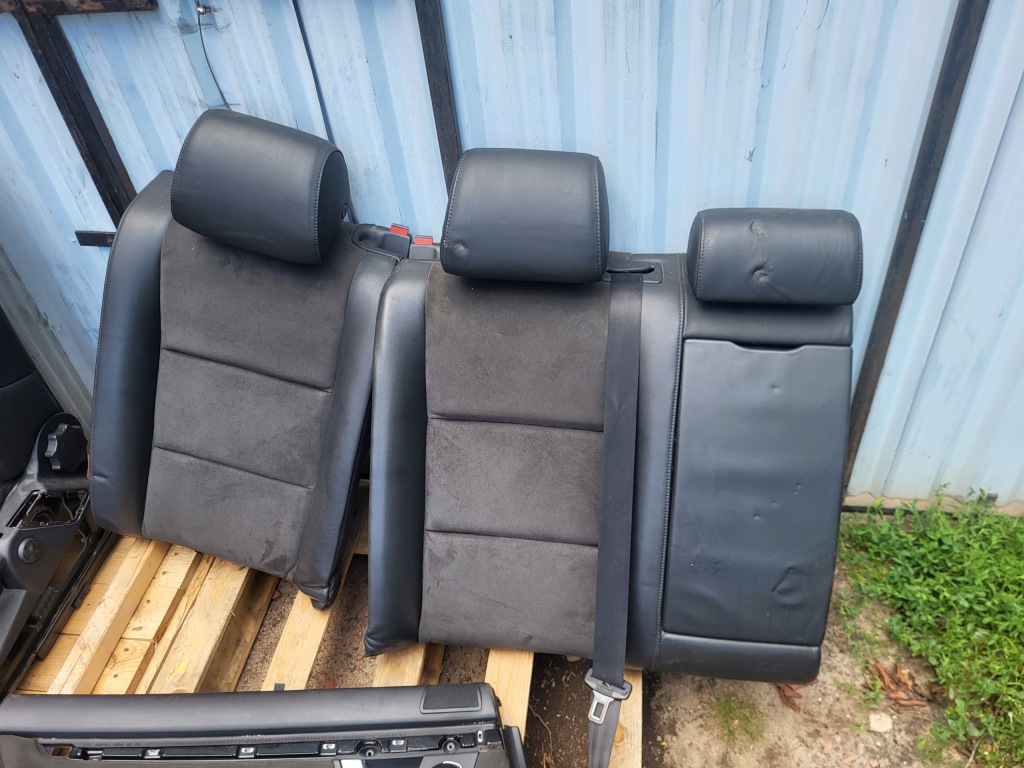 фото №5, Сидіння + обшивки заднє сидіння audi a4 b6 s line pół шкіра алькантара комплект