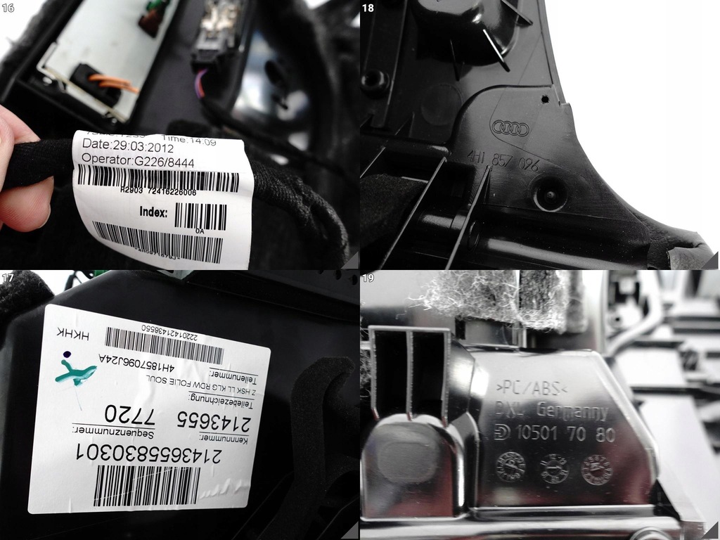 фото №11, Audi a8 s8 4h0 4h1 d4 13-17 lift бардачок + чейнджер привід dvd електропроводка