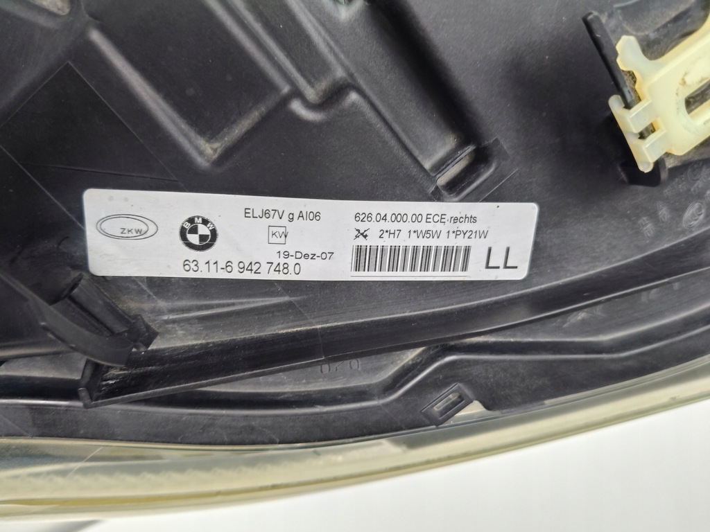 фото №10, Лампа права фара bmw 3 e90 e91 04-08 zkw