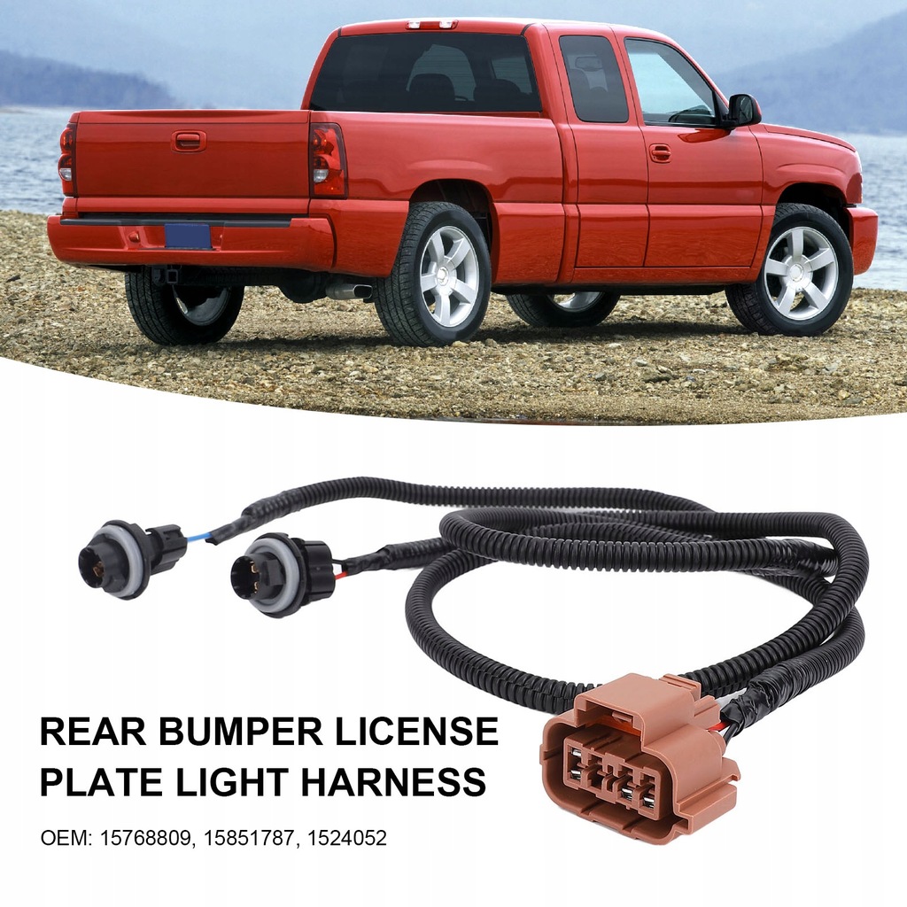 фото №8, Джгут трубопровід освітлення номерного знака реєстраційний заднього бампера 152405