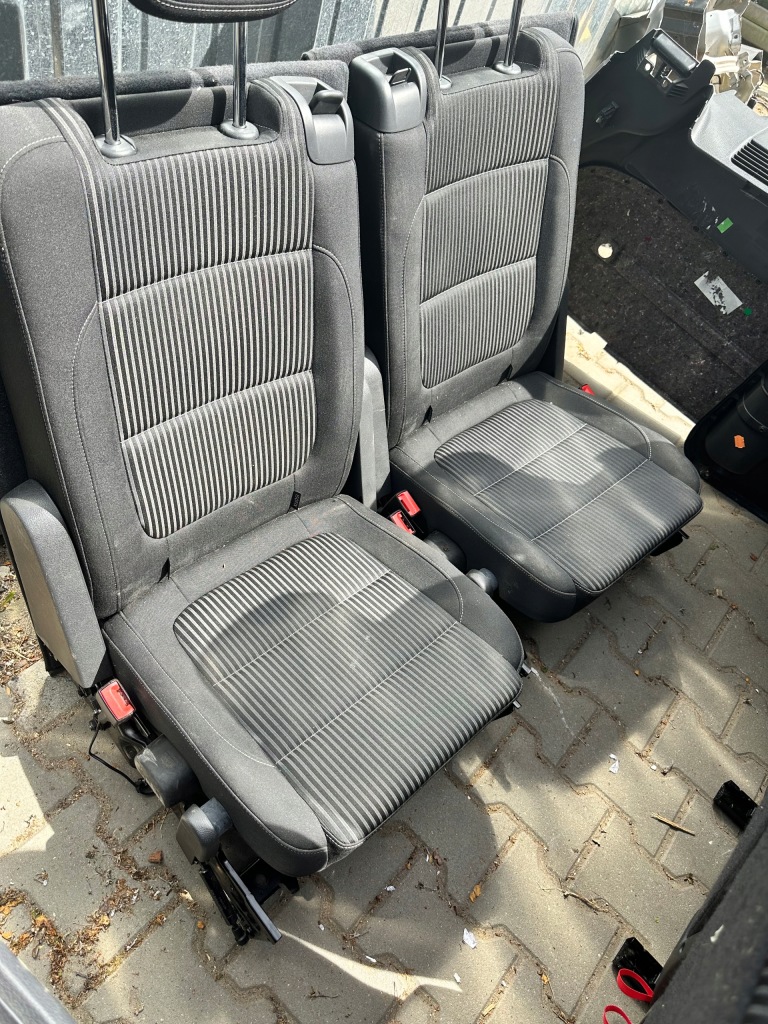 Sharan 7n рестайлинг  сиденья 7 человек 3 ряд обивка ремни комплект подогрев с Разборки