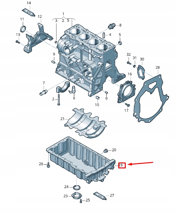 фото №9, Vw transporter vi t6 двигатель oil поддон 03l103603h