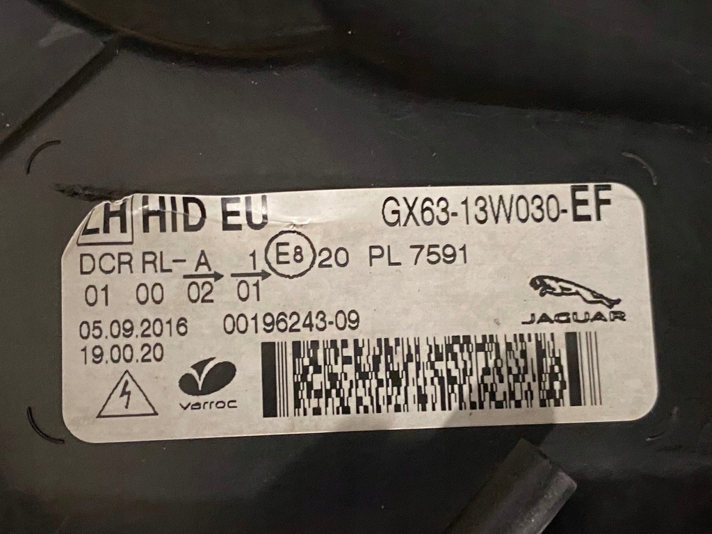 фото №7, Лампа передняя jaguar f-pace x761 gx6313w030ef повреждённая