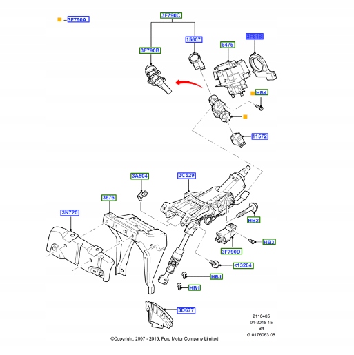фото №5, Датчик kąta поворота руля ford focus/c-max/tourneo connect