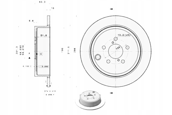 фото №1, Brembo тормозные диски тормозные 2szt. subaru brz forester