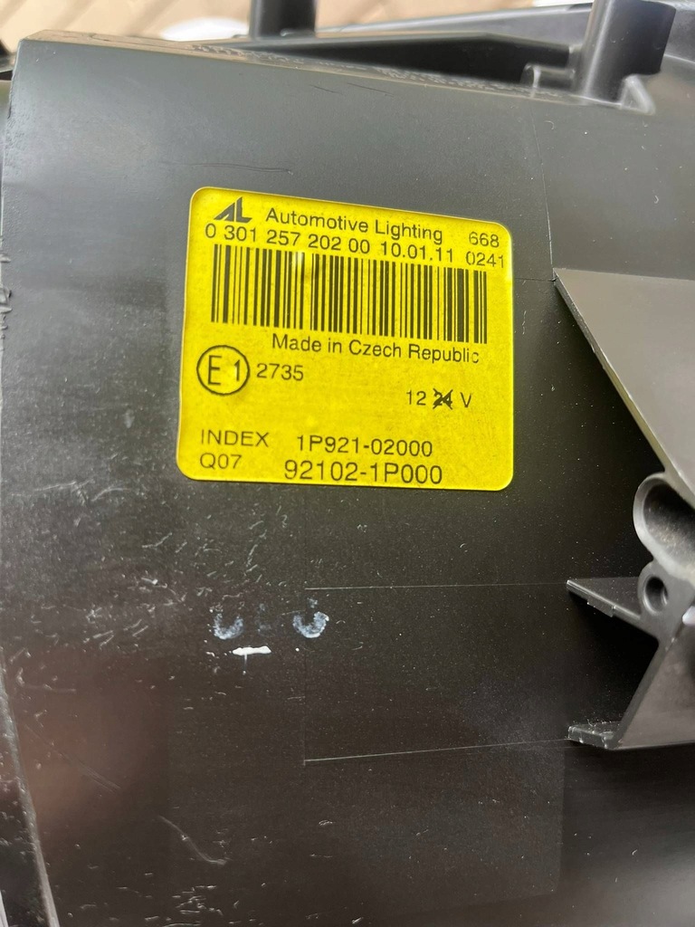 фото №11, Kia venga 2010 правая сторона лампа передняя kia оригинальный номер 921021p000