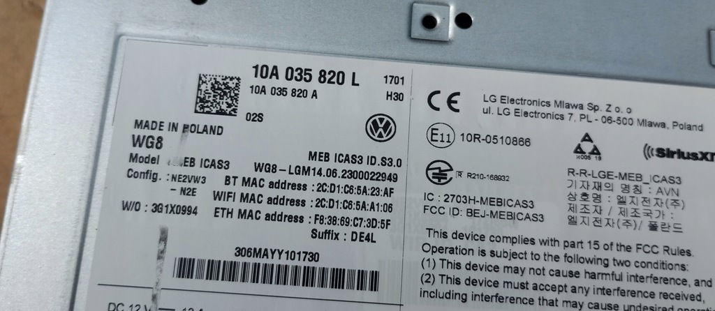 фото №6, Зчитувач мультимедіа volkswagen id.4 vw id4 10a035820l jak новий