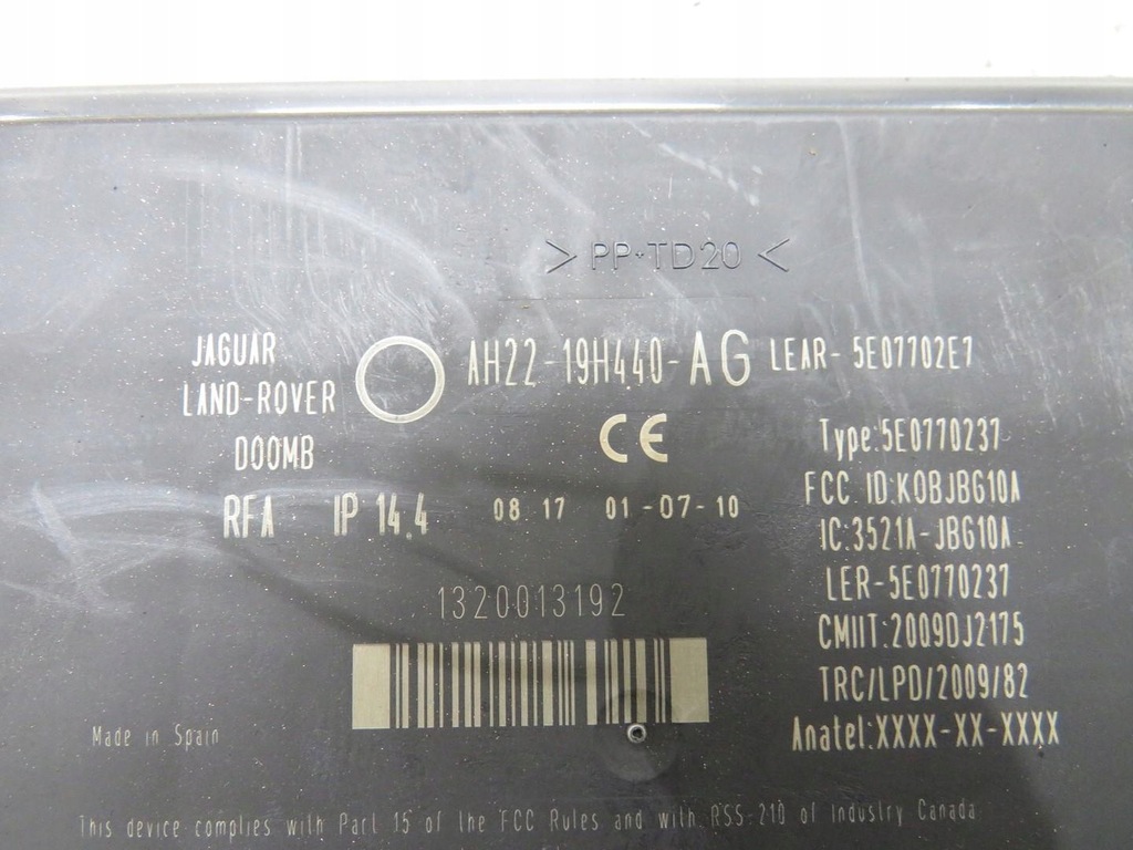 фото №6, Модуль keyless go jaguar xj x351 ah22-19h440-ag