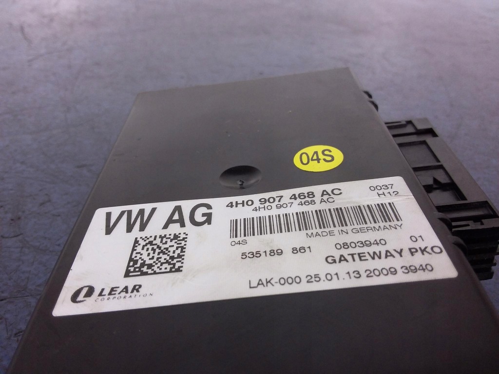 фото №4, Audi a8 d4 блок керування модуль шлюз 4h0907468ac