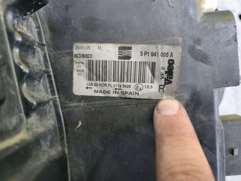 фото №11, Фара правий перед seat altea 5p1941006a лампа