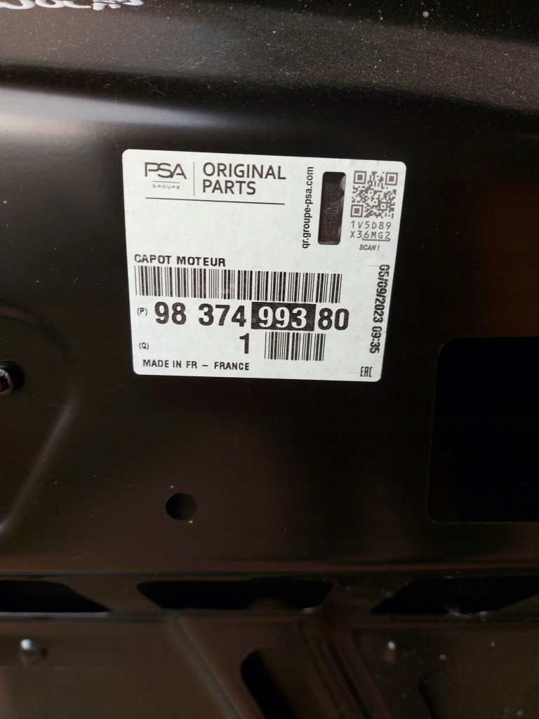 Капот крышка двигателя opel mokka b 2 2020+ новая оригинальная 9837499380 Цена