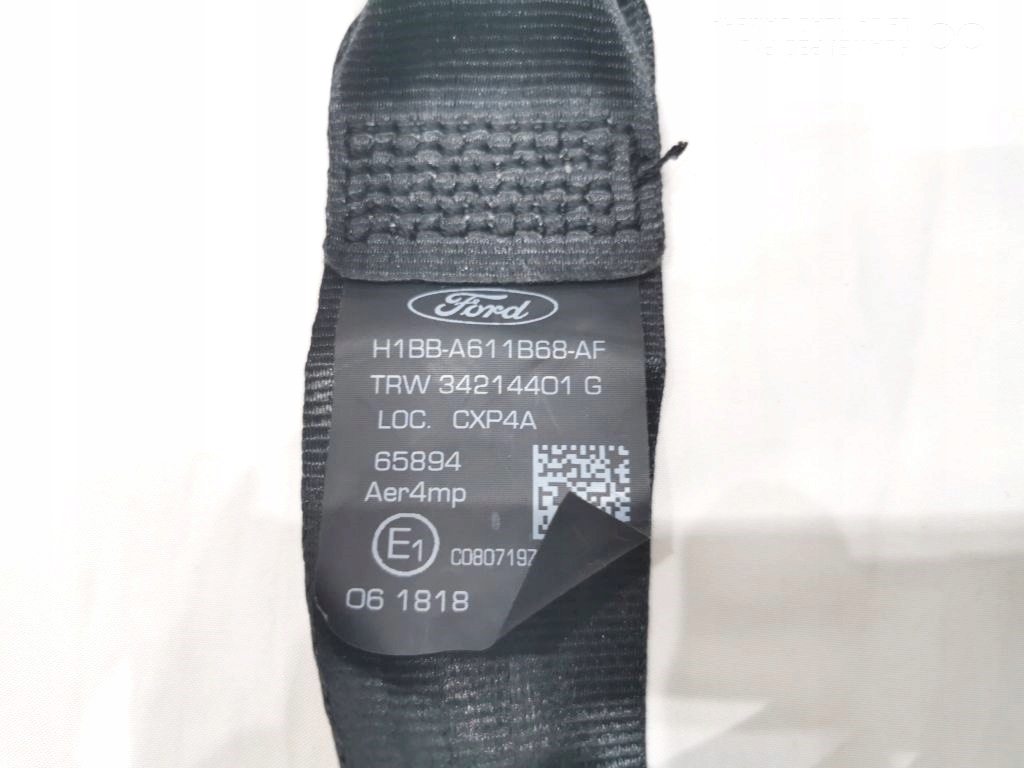 фото №5, Ford fiesta mk8 - задние ремни безопасности - комплект чёрные