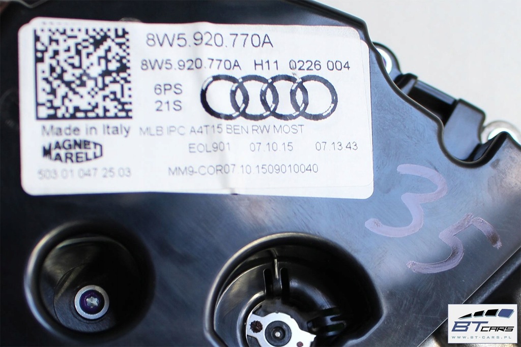 фото №7, Audi a4 прилади прилади бензин 8w5920770a 8w5 920 770 a приладова панель лічильник benz