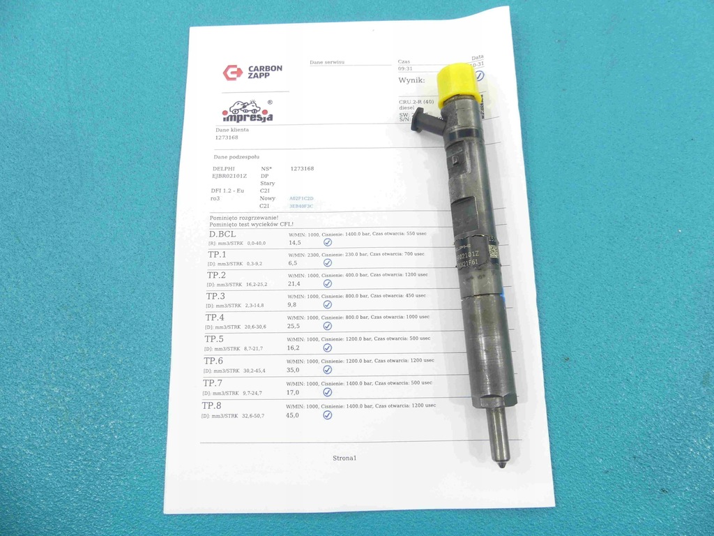 фото №1, Test форсунка renault kangoo ejbr02101z 1.5 dci