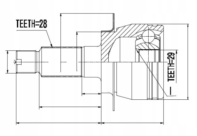 фото №2, Шарнир наружный sx4 sedici 06-2wd/4wd