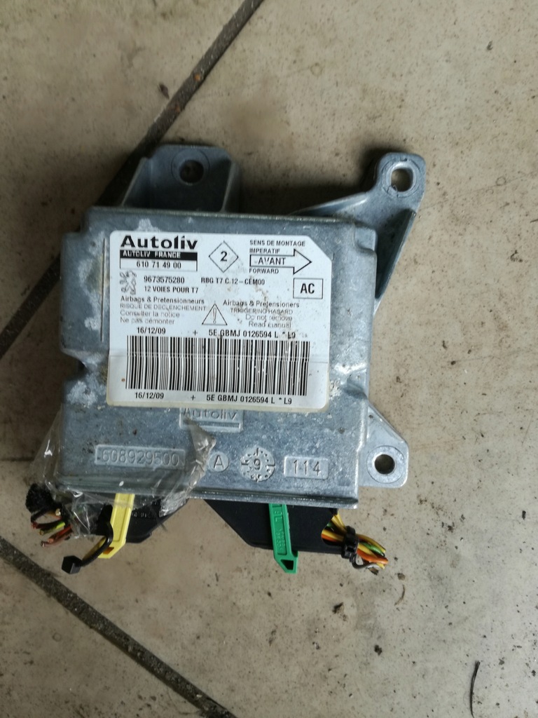 фото №1, Peugeot 308 t7 модуль датчик подушка безпеки 9673575280