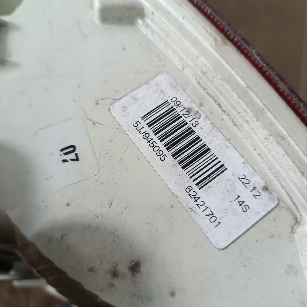 фото №11, Лампа лівий задня skoda rapid kombi spaceback 5jj945095