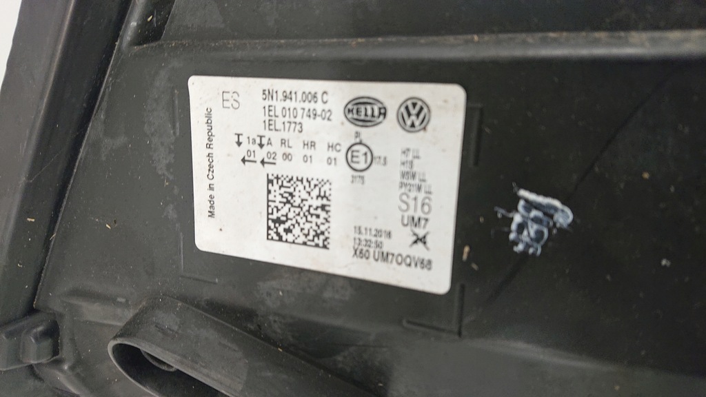 фото №9, Vw tiguan 5n lift 11-15 лампа правая передняя