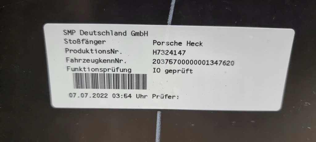 фото №14, Бампер задняя porsche taycan 9j1