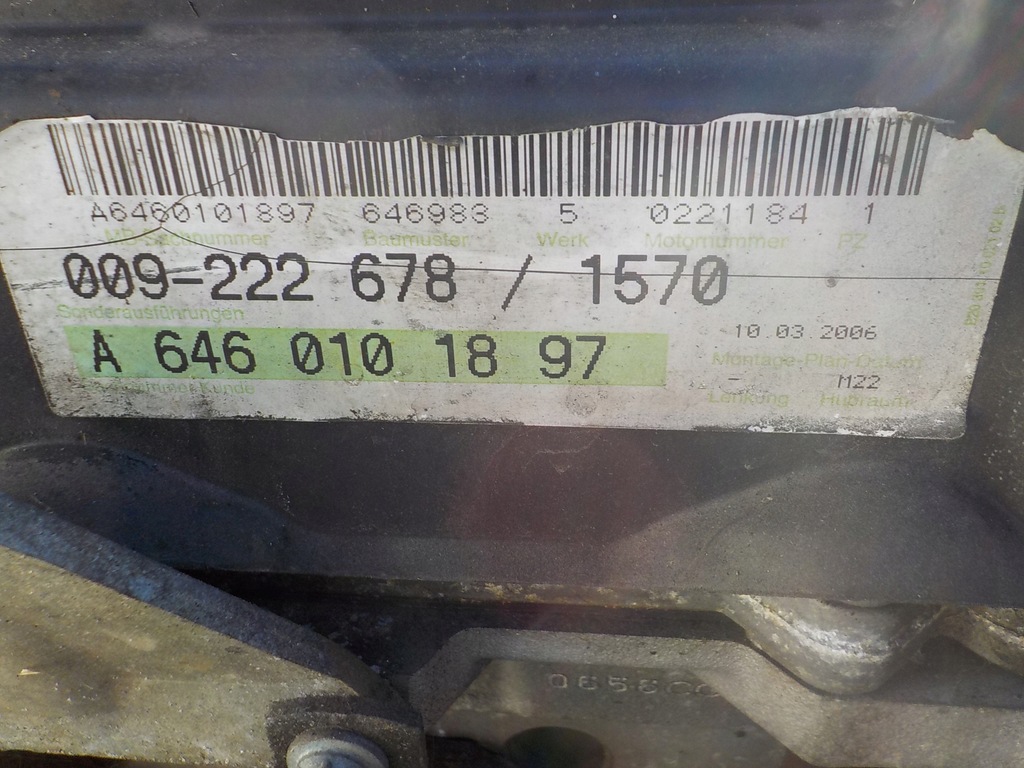 фото №15, Mercedes vito w639 06r 2.2 cdi 90km двигун 646983 kompletny film