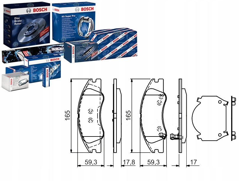 фото №1, Тормозные колодки тормозные kia cerato 1.5d-2.0d 03.04- bosch