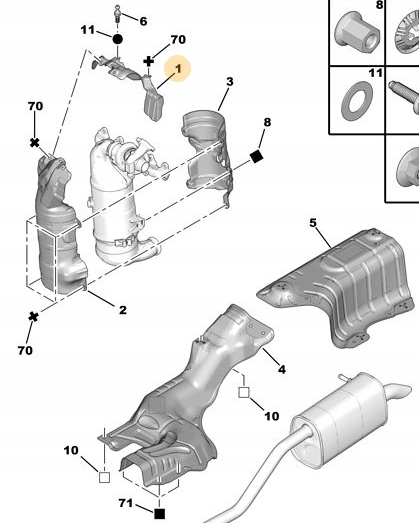 фото №6, Тепловая защита турбины citroen c2 c3 c4 1.6 hdi 1723t3