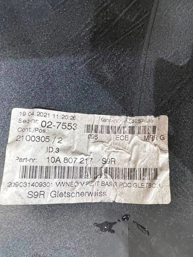 фото №7, Vw id3 id.3 бампер перед передний