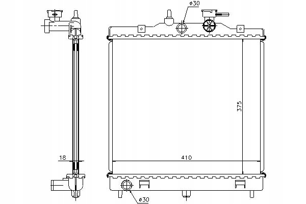 фото №9, Радиатор двигателя nissens 66655 2531007100