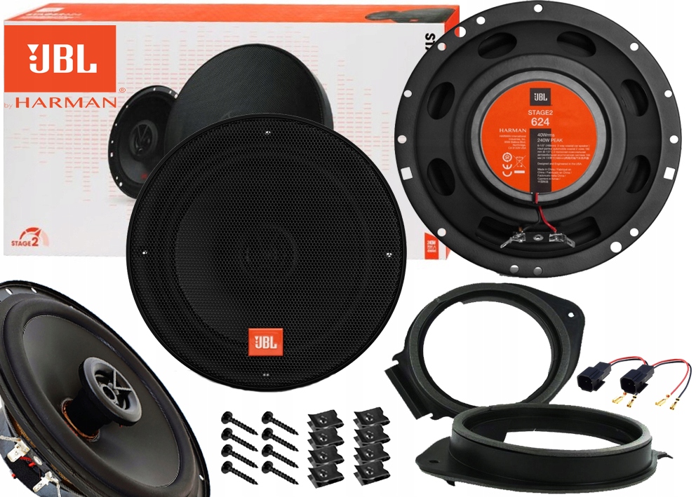 фото №1, Jbl 624 mocne динамики hummer h3 opel adam astra j k crossland перед задняя