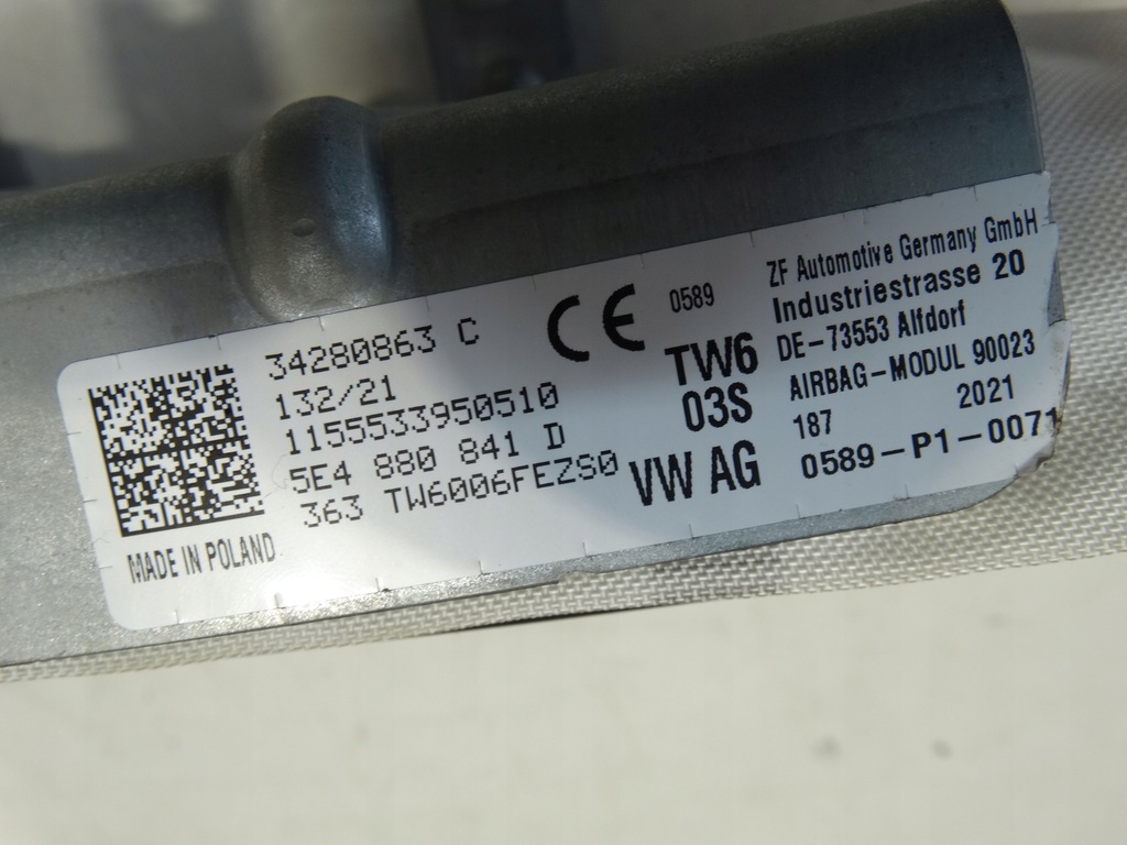 фото №8, Подушка подушка безпеки колінна водія skoda octavia iv 5e4880841d