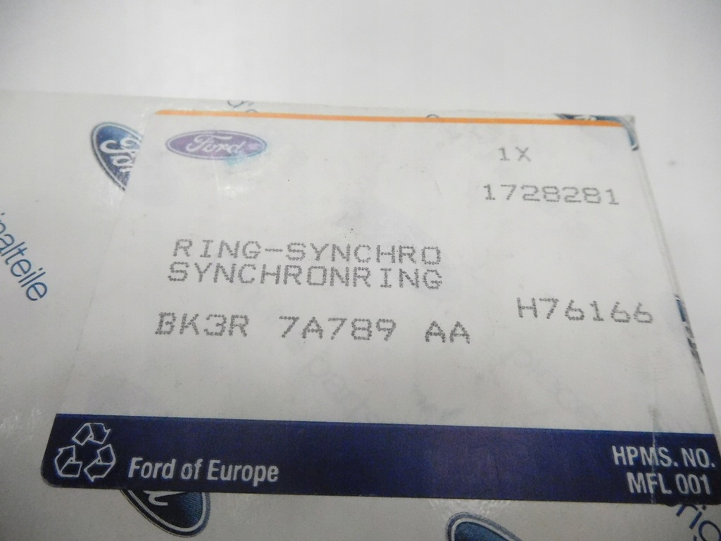 фото №8, Кольцо синхронизатора ford ranger mk5 transit оригинальный номер 1728281
