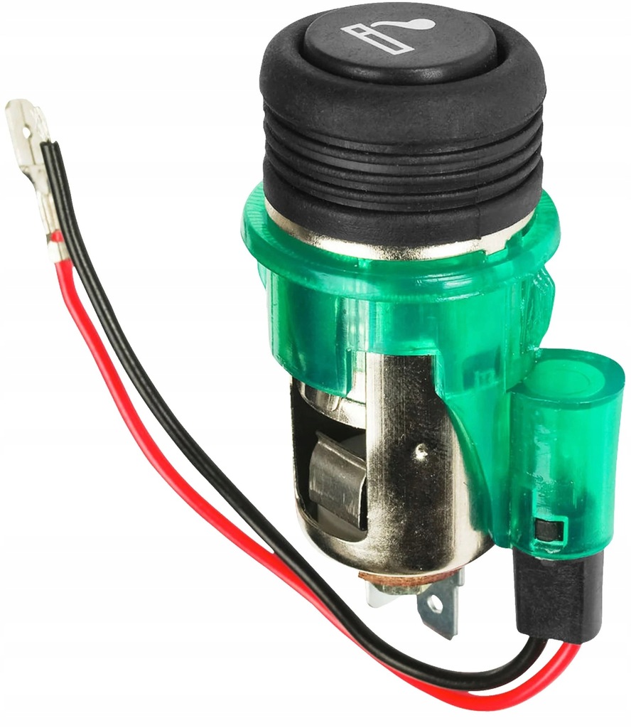 фото №6, Роз'єм прикурювача прикурювач автомобільна з підсвічуванням 12v зелений